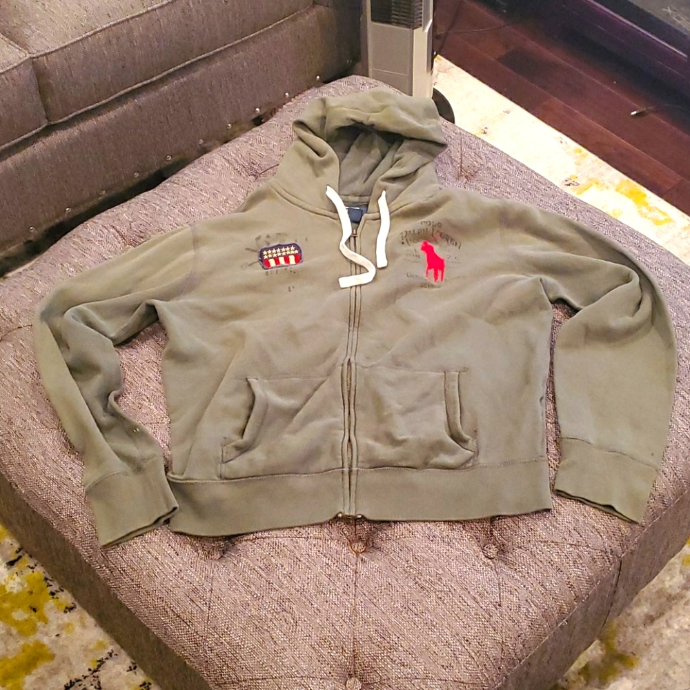 Mens XL Polo Ralph Lauren Hoodie (Army Green)